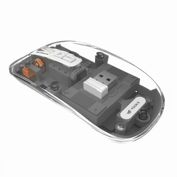 Wireless Bluetooth Mouse, Portable Silent Click Rechargeable Mouse with USB Receiver, 3-Level DPI, Compatible with Laptop, PC, Mac, Tablet, Phone