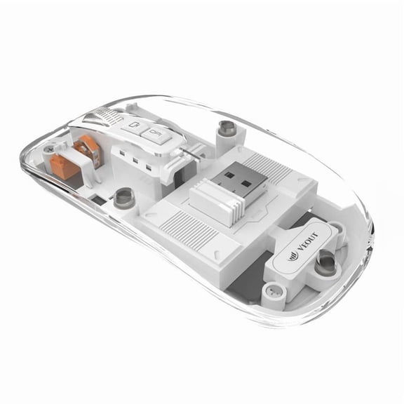 Wireless Bluetooth Mouse, Portable Silent Click Rechargeable Mouse with USB Receiver, 3-Level DPI, Compatible with Laptop, PC, Mac, Tablet, Phone