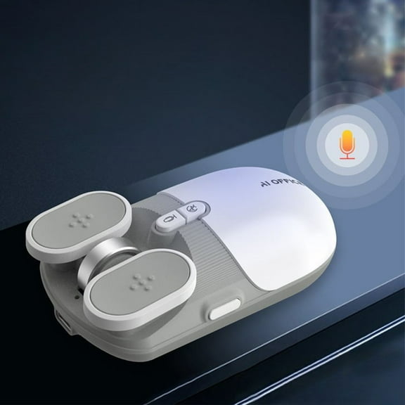 Wireless Bluetooth Mouse, Rechargeable Computer Mice, Intelligent Voice Input & 120 Language Translation Function, DPI Adjustment, for Laptops, Computers and Tablets(Gray)
