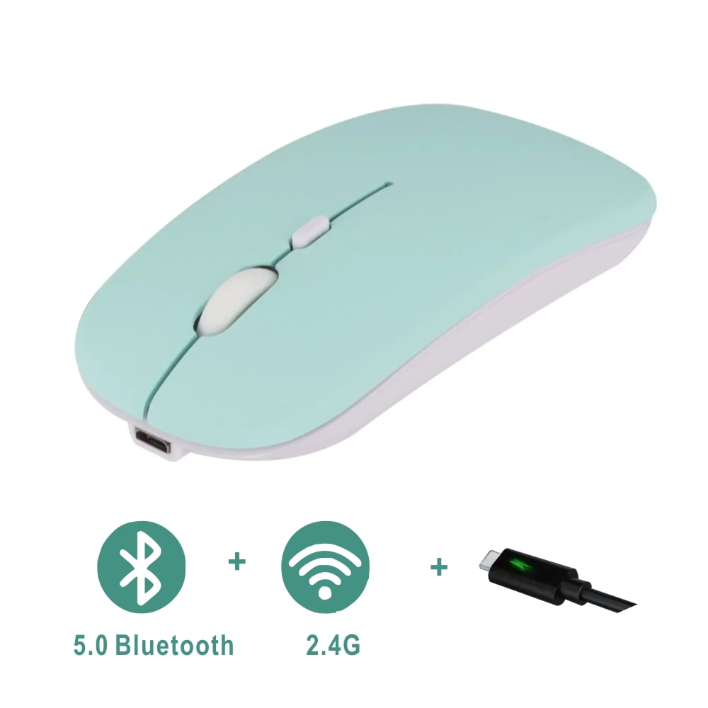 Wireless Bluetooth Mouse Rechargeable Dual Mode 5.2  Silent Computer  gaming  Ergonomic Mouse 2.4 USB for PC Laptops