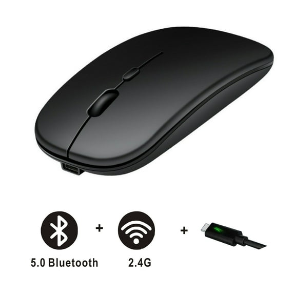 Wireless Bluetooth Mouse Rechargeable Dual Mode 5.2 Silent Computer gaming Ergonomic Mouse 2.4 USB for PC Laptops