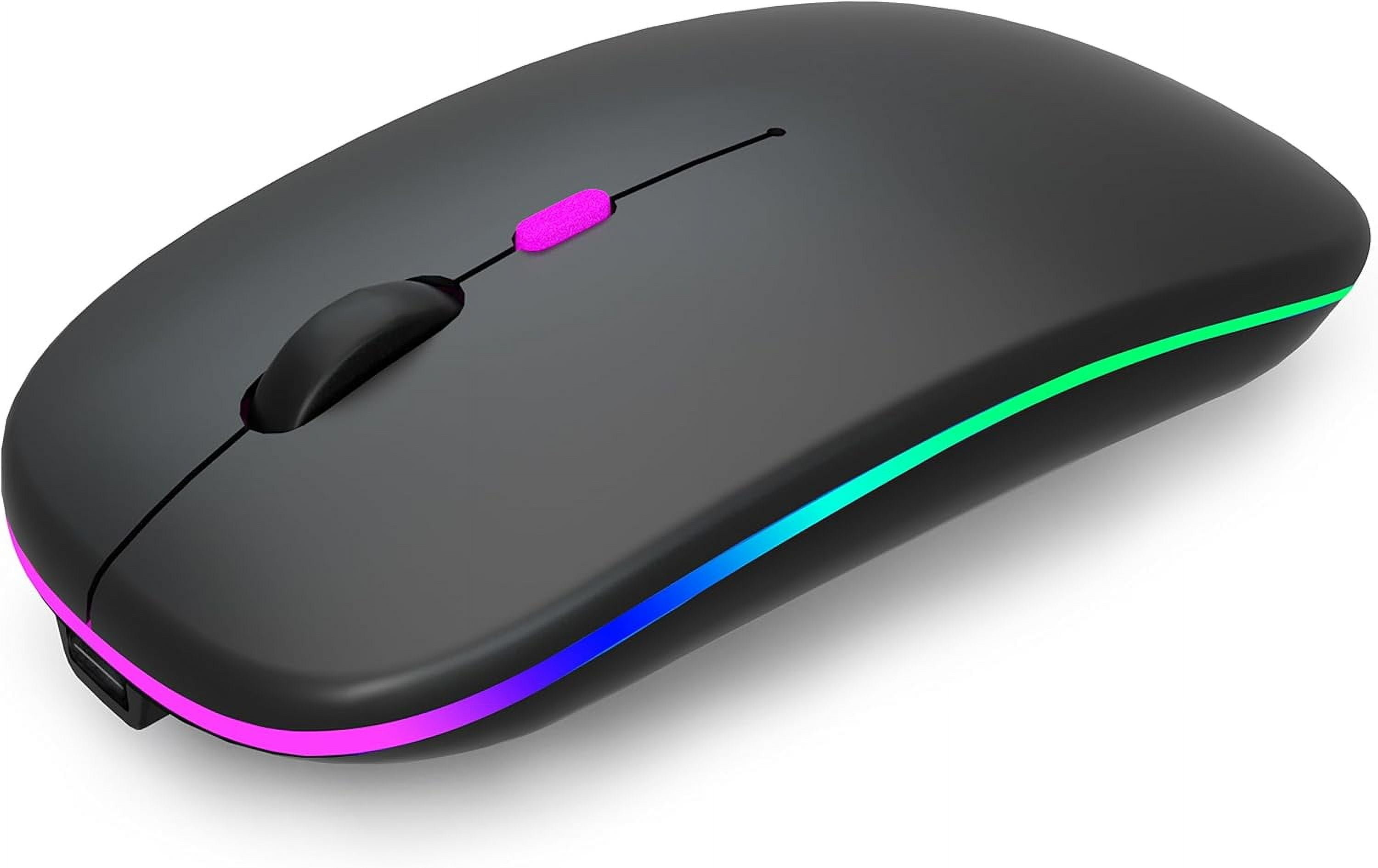 Wireless Bluetooth Mouse, Rechargeable Dual Mode Mouse, Black - Walmart.com