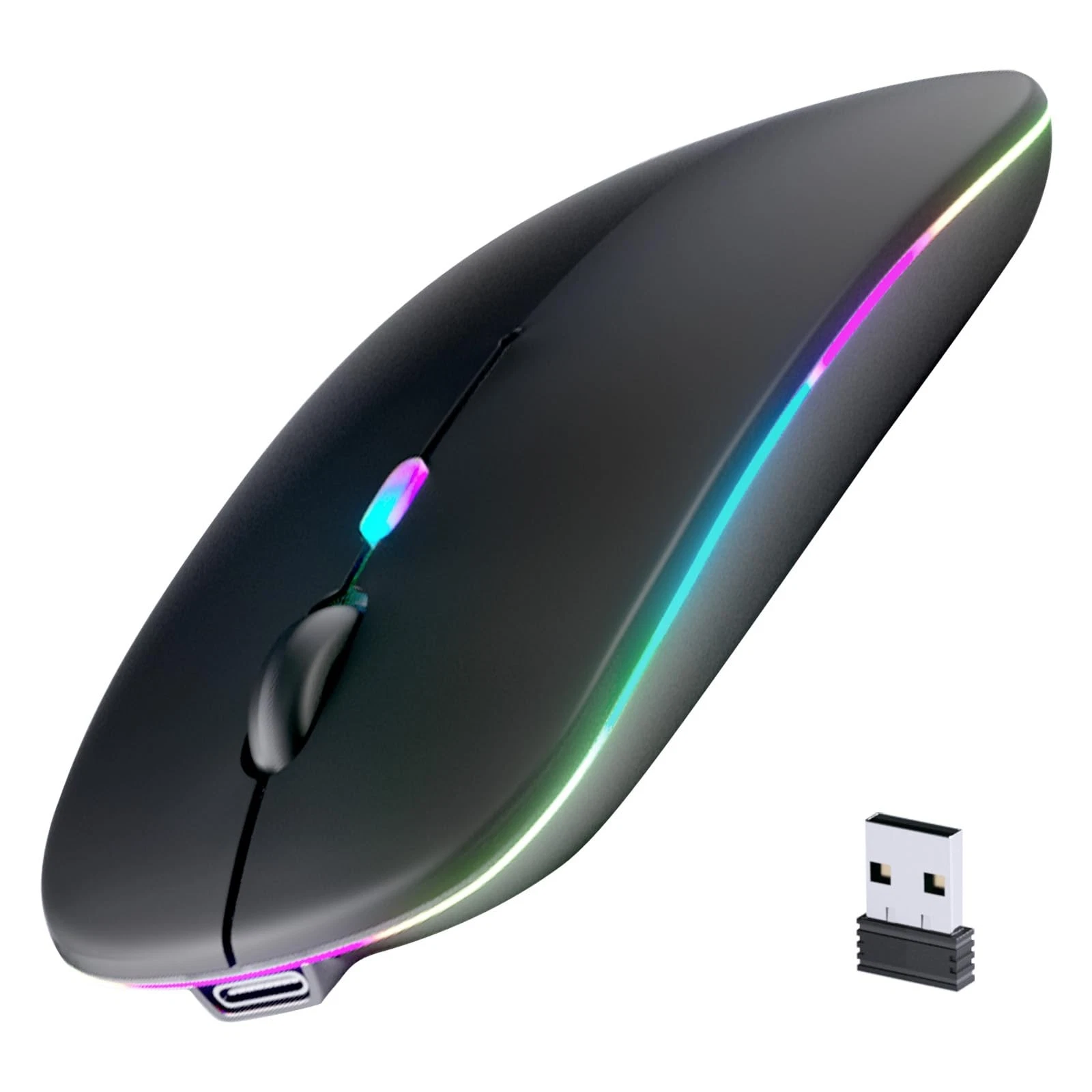 Wireless Bluetooth Mouse Rechargeable Led Silent Slim Portable Computer Pc Mouse
