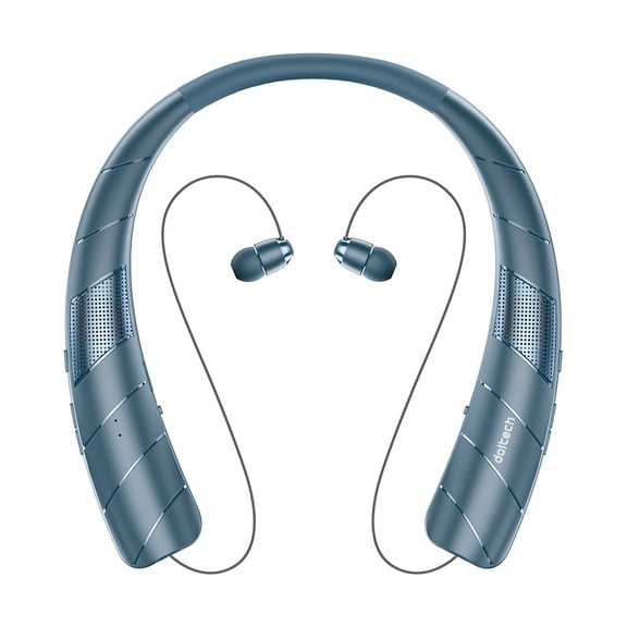Wireless Bluetooth Neckband Earphones 2-in-1 Portable Speaker Call Function Voice Control Dual Stereo