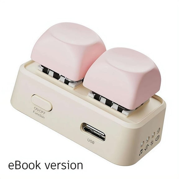 Wireless Bluetooth Page Turner Remote with Mechanical Switches, Customizable Macro Keys for Phones Tablets E-Readers