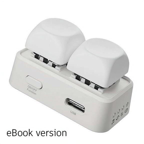 Wireless Bluetooth Page Turner Remote with Mechanical Switches, Customizable Macro Keys for Phones Tablets E-Readers