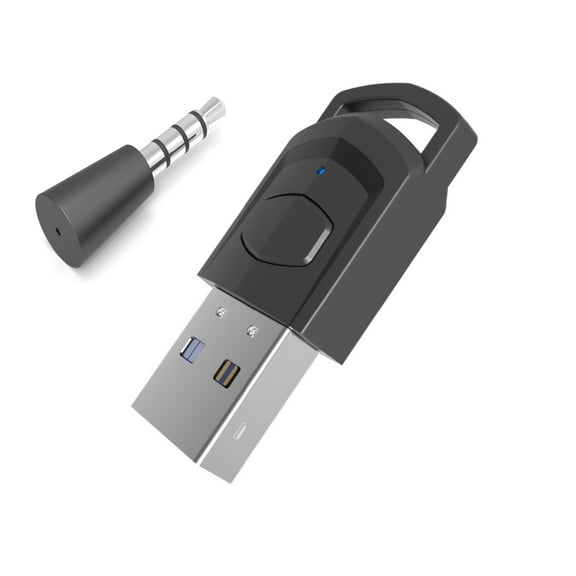 Wireless Bluetooth Receiver with Microphone Plug and Play Bluetooth Receiver for PS/PC