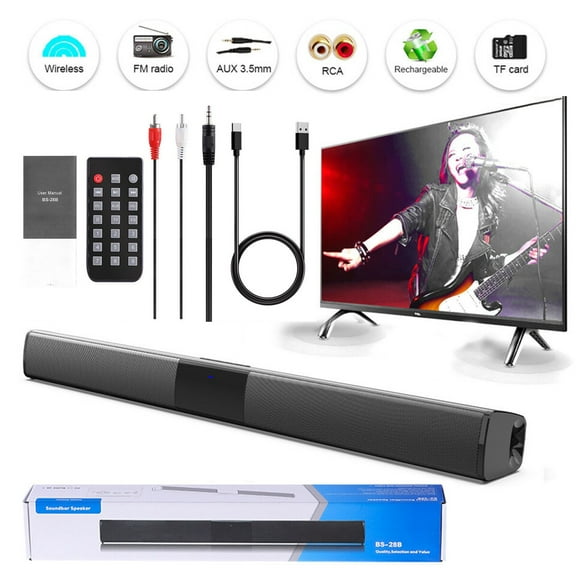 Wireless Bluetooth Sound Bar 4 Speaker System Home Theater TV Speaker Remote USA