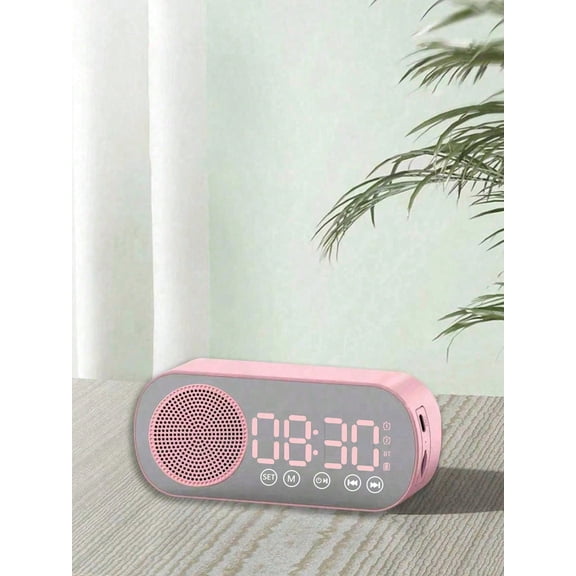 Wireless Bluetooth Speaker 4.57" x 2.01" x 1.3", High Volume Multi-Function Subwoofer Smart Mini Alarm Clock AI Speaker