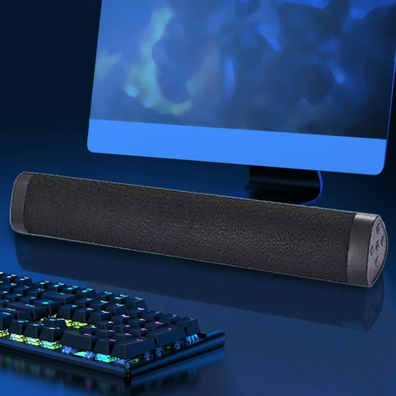 Wireless Bluetooth Speaker with Dual Drivers,HiFi 4-Unit Sound,3W×2 Subwoofer,Bluetooth 5.0,TWS Pairing,FM Radio,TF/USB/AUX,800mAh Battery 3-4H Playtime,Sound Bar Desktop Speaker