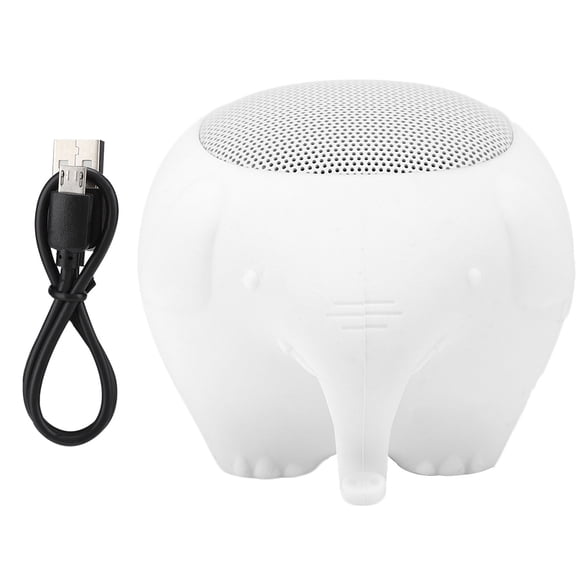 Gifts Idea Bluetooth Speaker, Portable With Cute Animal Design For Rich Clear Sound, Small White