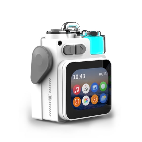 Wireless Bluetooth Speaker Mini, 2-Inch Screen RGB Subwoofer, Small Speaker Portable with Alarm Clock, Weather, Calendar,6H Battery, Metal Pendant Waterproof Large Hd Sound Pocket Stereo