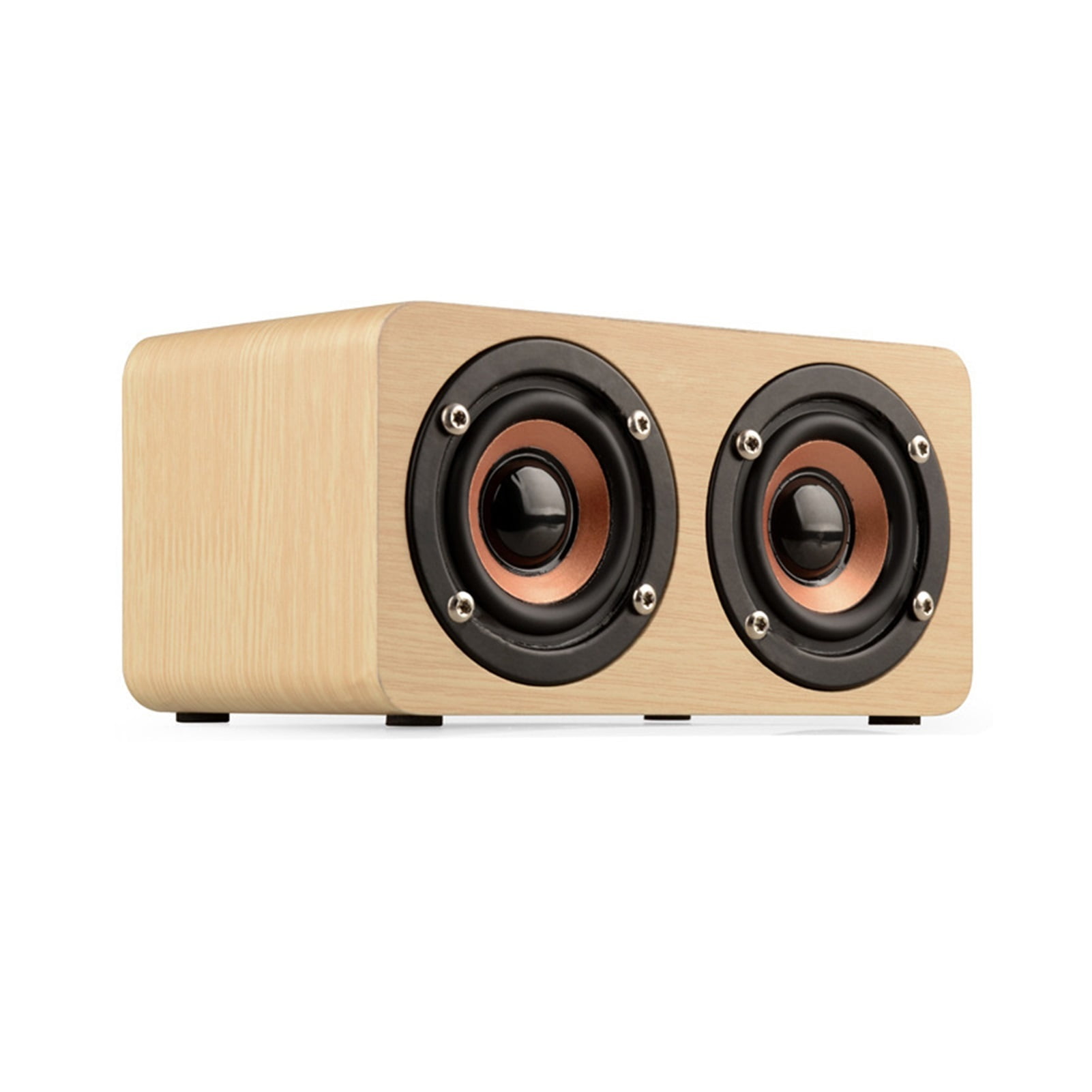 Wireless Bluetooth Speaker Portable Mini Card Wooden A-udio Phone Walkman Subwoofer Desktop Speaker ,Clear Distortion-Free