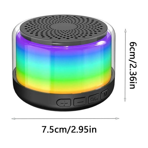 Wireless Bluetooth Speaker, Portable Outdoor Speaker, Waterproof IPX6 Mini Stereo Sound System with Multicolor LED Lights, 10W Powerful Audio, 10-Hour Playtime, Dual Connectivity