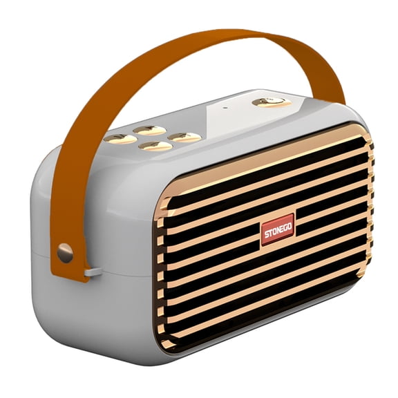 Wireless Bluetooth Speaker, Stereo Sound, Enhanced Bass and Treble - TWS Bluetooth 5.0 Connection, Support TF Card, USB and AUX Audio Input - High Quality Audio for Home, Office and Outdoor Use