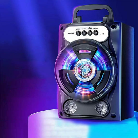 Wireless Bluetooth Speaker With Subwoofer, Multi-Mode Bluetooth AUX FM USB Playback, 10–20W Output, Deep Bass, Long Battery Life, Portable Home Or Outdoor Sound, Karaoke Mic Capability, Compact Tower