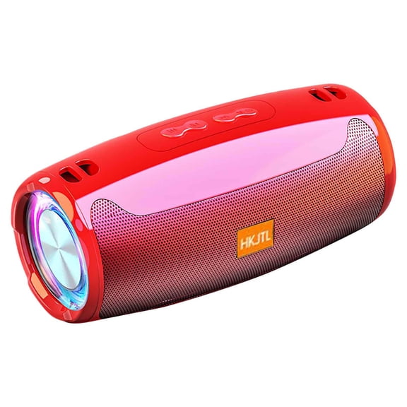 Wireless Bluetooth Speaker with RGB Colorful Lights, Red Portable Speaker with Dual Horn HIFI Sound, Bluetooth 5.0 8-10H Playtime for Home Party