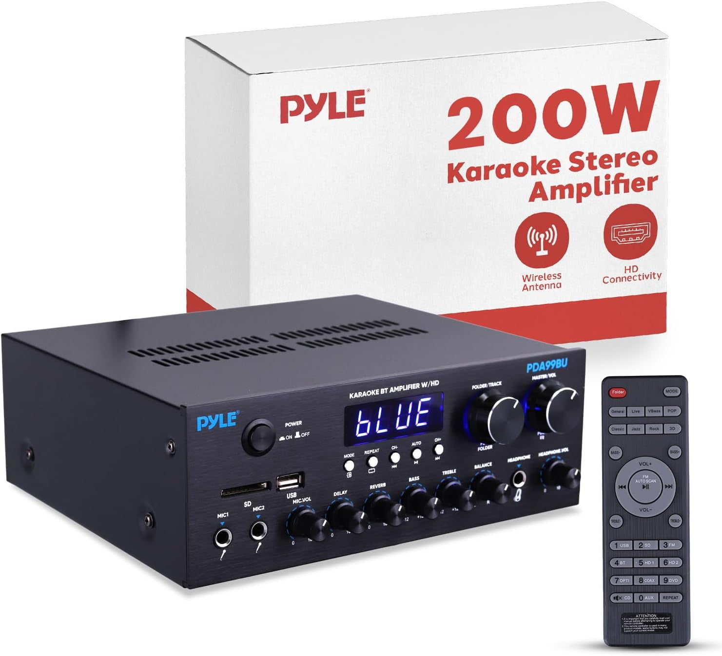 Dayton Audio WB40A Wi-Fi Bluetooth Amplifier - 2x20W Multi-Room Stereo Amp With IR Remote & App Control 6 thumbnail image