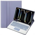 thumbnail image 1 of Wireless Bluetooth Trackpad Keyboard Shockproof Smart Case with Pencil Holder for iPad Air 3rd Generation Pro 10.5 inch Purple, 1 of 5