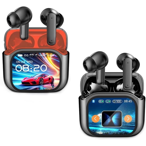 Wireless Bluetooth Translation Earbuds with LED Display, Real-Time 144 Languages Translator with AI Noise Reduction, Waterproof for Sports Travel Work