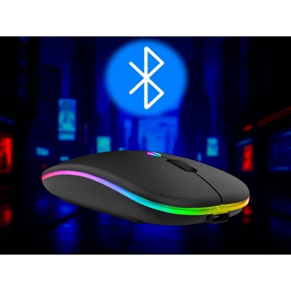 Wireless Bluetooth & Usb Mouse, Rechargeable, Led, Silent, Ultra Slim, Dual Mode
