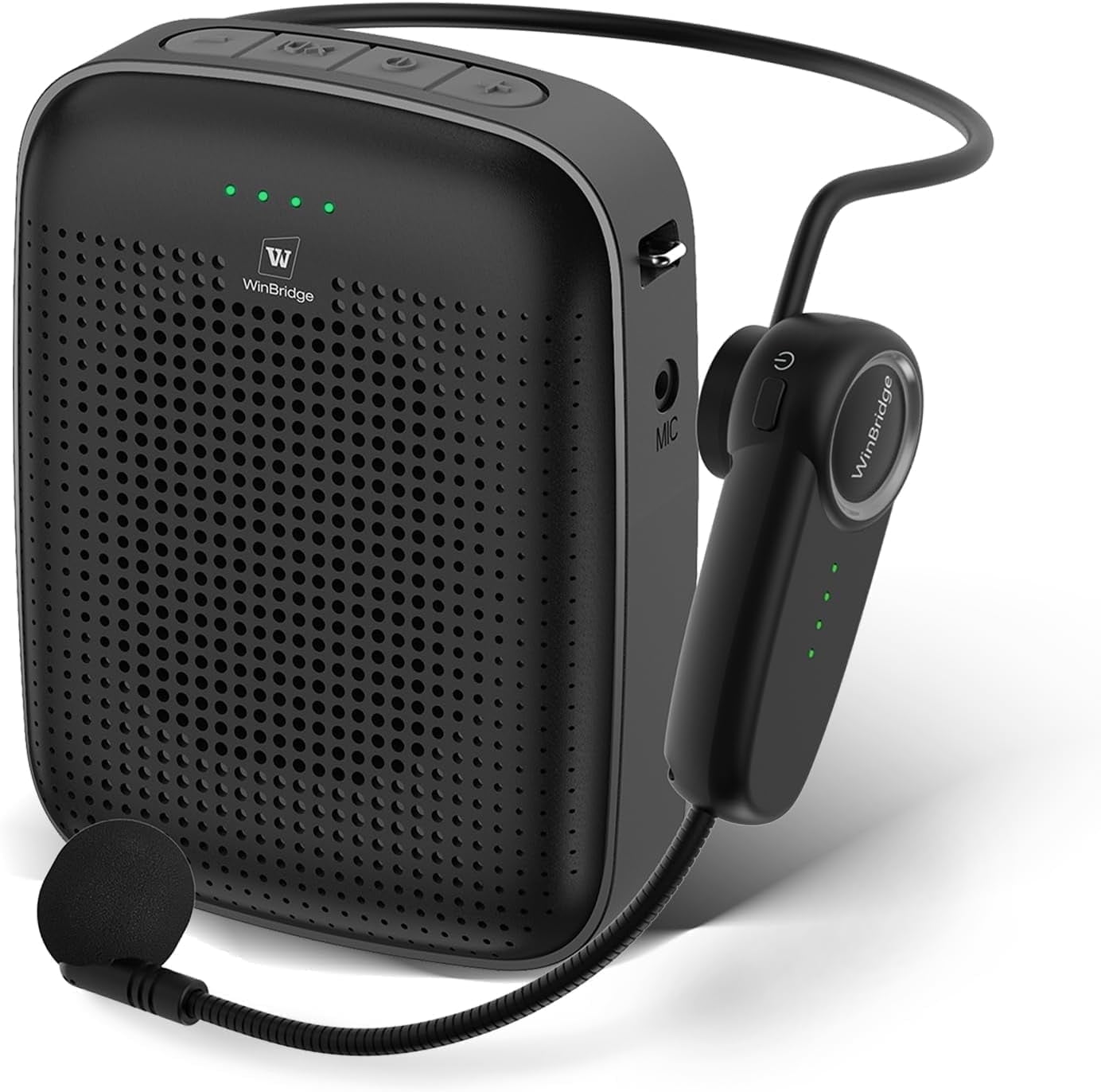 HW HAOWORKS Wireless Microphone with Speaker, Bluetooth Voice Amplifier for Teachers, 15W Portable Amplifier, for Classroom, Teaching, Training & Public Speaking – A002