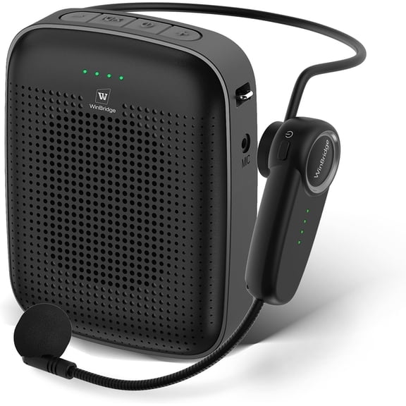 HW HAOWORKS Wireless Microphone with Speaker, Bluetooth Voice Amplifier for Teachers, 15W Portable Amplifier, for Classroom, Teaching, Training & Public Speaking – A002