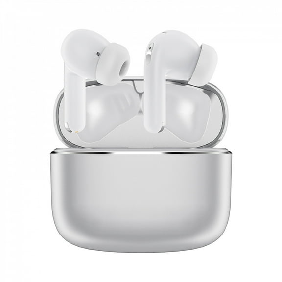 Wireless Bluetooth earbuds, 42db Noise Cancelling earbuds, dilac HD audio, 35.5h playtime, bt5.4, IP54 waterproof, 4HD mics wireless headphones for iPhone & Android sliver