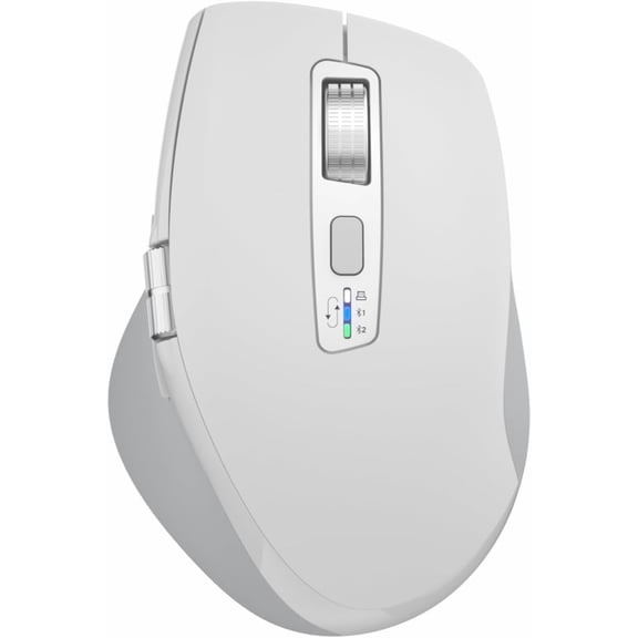Wireless Bluetooth with Smart Flying Scroll, Thumb Scroll Ergonomic Mice, Silent Multi-Device for Computer, Laptop, iPad, Tablet, MacBook (White)