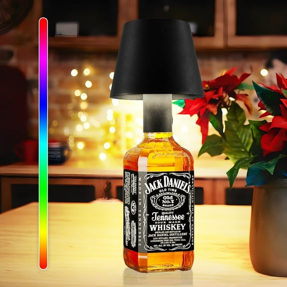 Wireless Bottle Lamp, Portable Cordless Table Lamp With RGB Breathing Light Mode 3 Color Stepless Dimming Wine Bottle Decorative Touch Lights For Bars Restaurants Rechargeable