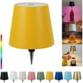 Wireless Bottle Lamp Shade - LED Rechargeable 3 Color Stepless Dimming ...