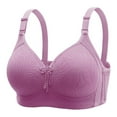 thumbnail image 1 of Wireless Bra Women No Underwire Bra Feature V-Neck Training Bra Style W-872 Purple 3XL, 1 of 2
