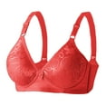 thumbnail image 1 of Wireless Bra Women Seamless Bra Feature V-Neck Nursing Bra Style W-200 Red L, 1 of 4