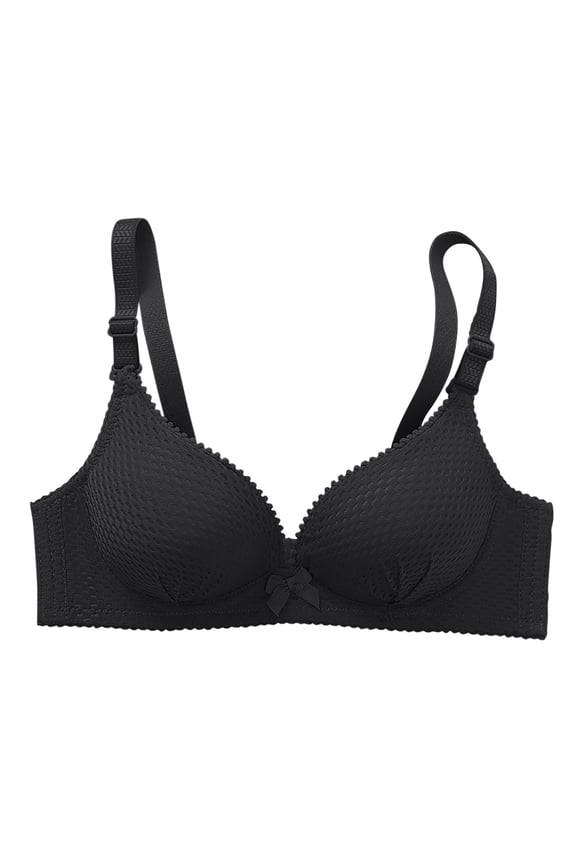 Wireless Bra for Women Deep V Neck Supportive Push Up Tshirt Bras Adjustable Straps Breathable Liftup Bralette