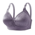 thumbnail image 1 of Wireless Bra for Women Floral Print Comfortable Breathable Bras Full Coverage Support Push Up Everyday Bra Plus Size (S（38/85C）, Gray), 1 of 6