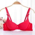 thumbnail image 1 of Wireless Bra for Women Seamless No Underwire Comfort Bra Full Coverage Soft Support Everyday Lounge Bra Red 34, 1 of 3