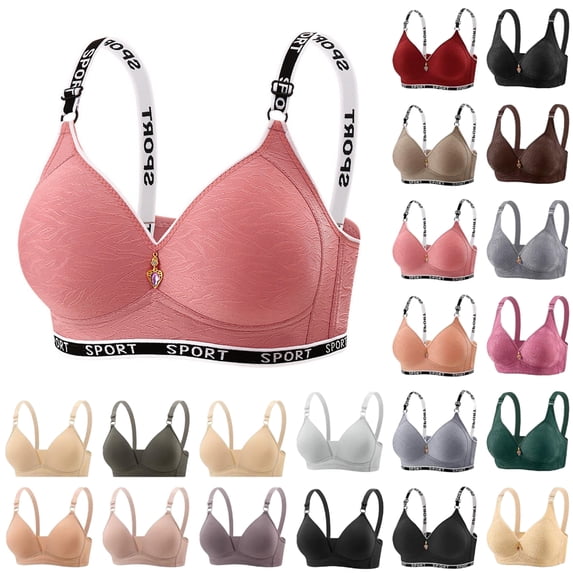 Woman Wireless Bra Thin And Comfortable Fixed Cup Bra Without Rims Gathers Breathable Underwear Daily Bra