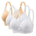 thumbnail image 1 of Wireless Bra for Women Wirefree Seamless Bras No Underwire Comfort Bras Push-Up Padded T-Shirt Bralette, 3 Pack, 1 of 4