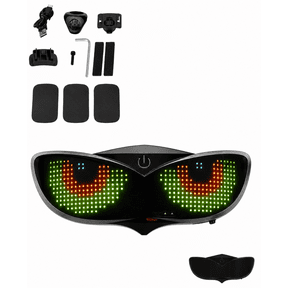 Wireless Brake Lights Smart LED Helmet Display, | APP Bluetooth Control with Brake Sensing, DIY Patterns, IP66 Waterproof Rear Warning Light for E-Bikes, Scooters