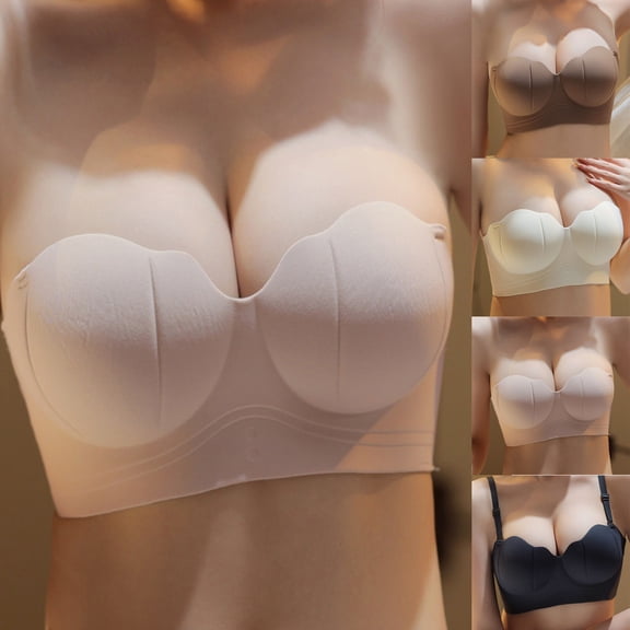 Wireless Bras For Women Full Coverage Push-up Seamless No Underwire Backless Daily Tank bras Underwear for Women Black M