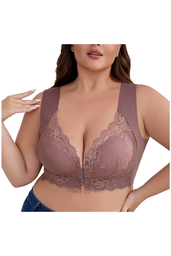 Wireless Bras for Women Decorative Panel Smooth Finish Seamless Layering Design Secure Hold without Bulk Minimal Lounge Essential Office To Weekend Wear Summer Pink XL