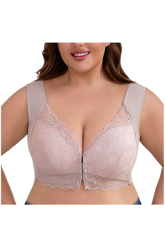 Wireless Bras for Women Decorative Panel Smooth Finish Seamless Layering Design Secure Hold without Bulk Minimal Lounge Essential Office To Weekend Wear Summer Coffee 4XL