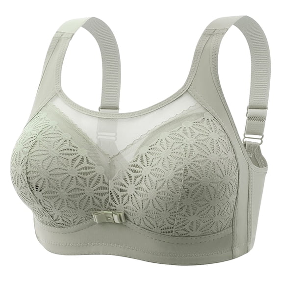 Wireless Bras Women Full-Coverage Bra Feature V-Neck Sport Bra Style W-1669 Green S