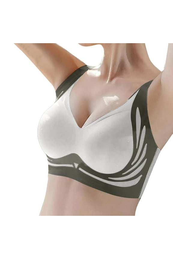 Wireless Bras For Women Push Up Sports Bras Anti_Sagging Adjustable Strap Smoothing Bra Lingerie Underwear Bras Full Coverage No Underwire Everyday Bras Lift Support For Older Women #01 Mint Green,L