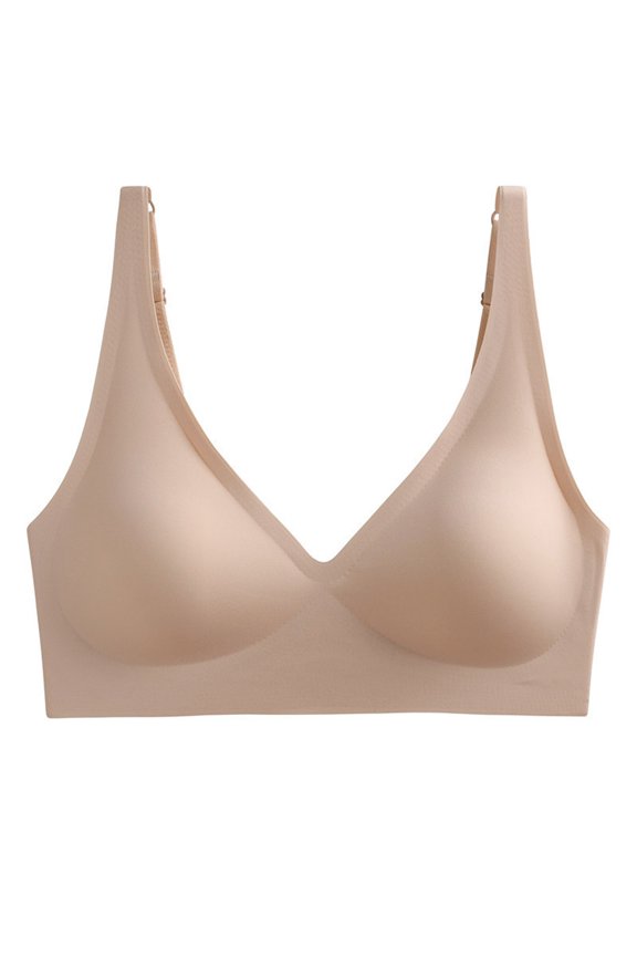 Wireless Bras for Women Smooth Back Coverage Modern Minimal Look Home Relaxation and Errands Clean Silhouette Under Tops Day To Night Comfort Easy Wear Design Summer Khaki L