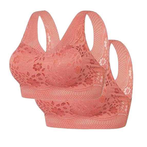 Wireless Bras for Senior Women, Women's Orthopedic Anti-Sagging Bra, Posture Correcting Bra, Breathable Push up Bras 2PCS