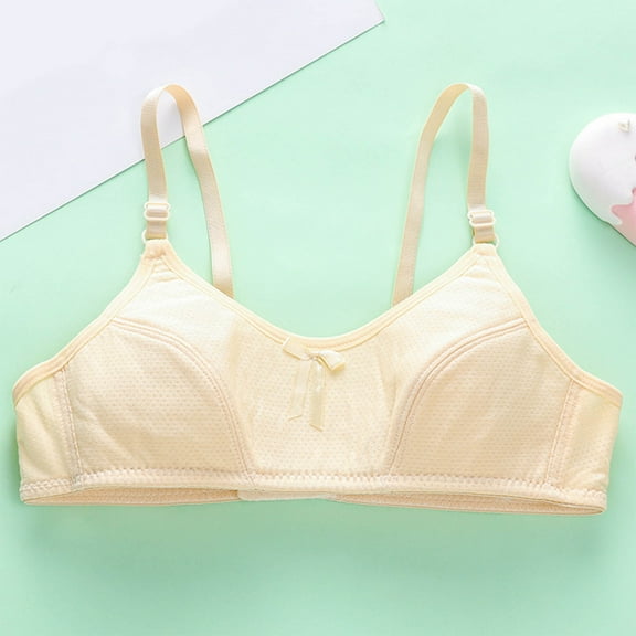 Wireless-Bras for Teens Girls 9-16 Years Lightweight Bralettes Juniors Kids Casual Solid Color Breathable Support Underwear Bra