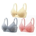 thumbnail image 1 of Wireless Bras for Women 3 Pack, No Underwire Seamless Bra Soft Padded Support Everyday Comfort Bralette, 1 of 3