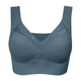 thumbnail image 1 of Wireless Bras for Women Clearance, Seamless Full Coverage Comfortable Soft V Neck No Underwire Support Push Up Everyday Bra, 1 of 14