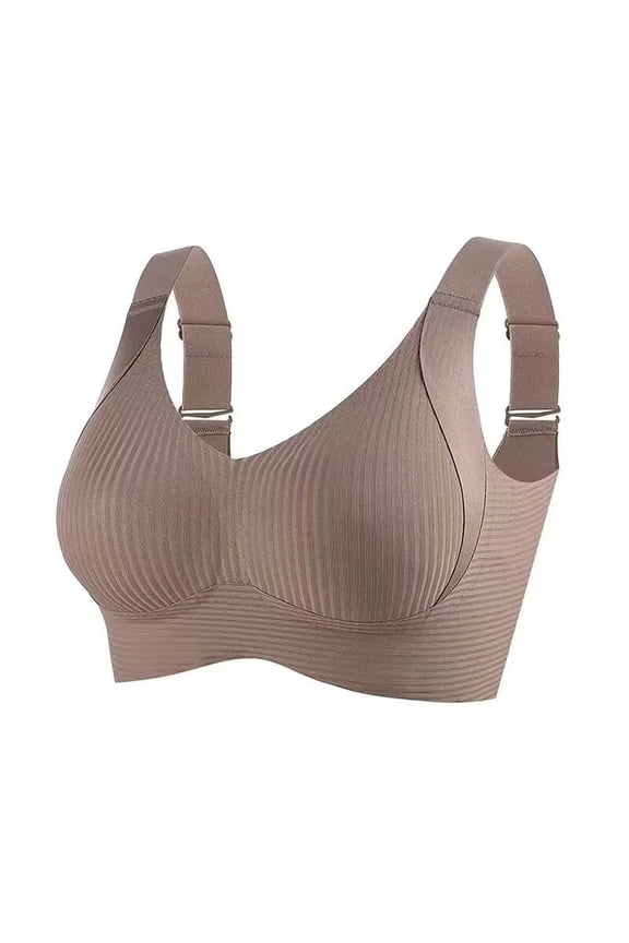 Wireless Bras for Women Crop Top Comfort Sleep Bralette Bra for Women Full Coverage Thin Soft Zero Feel Bra Bras Bustier Coffee L